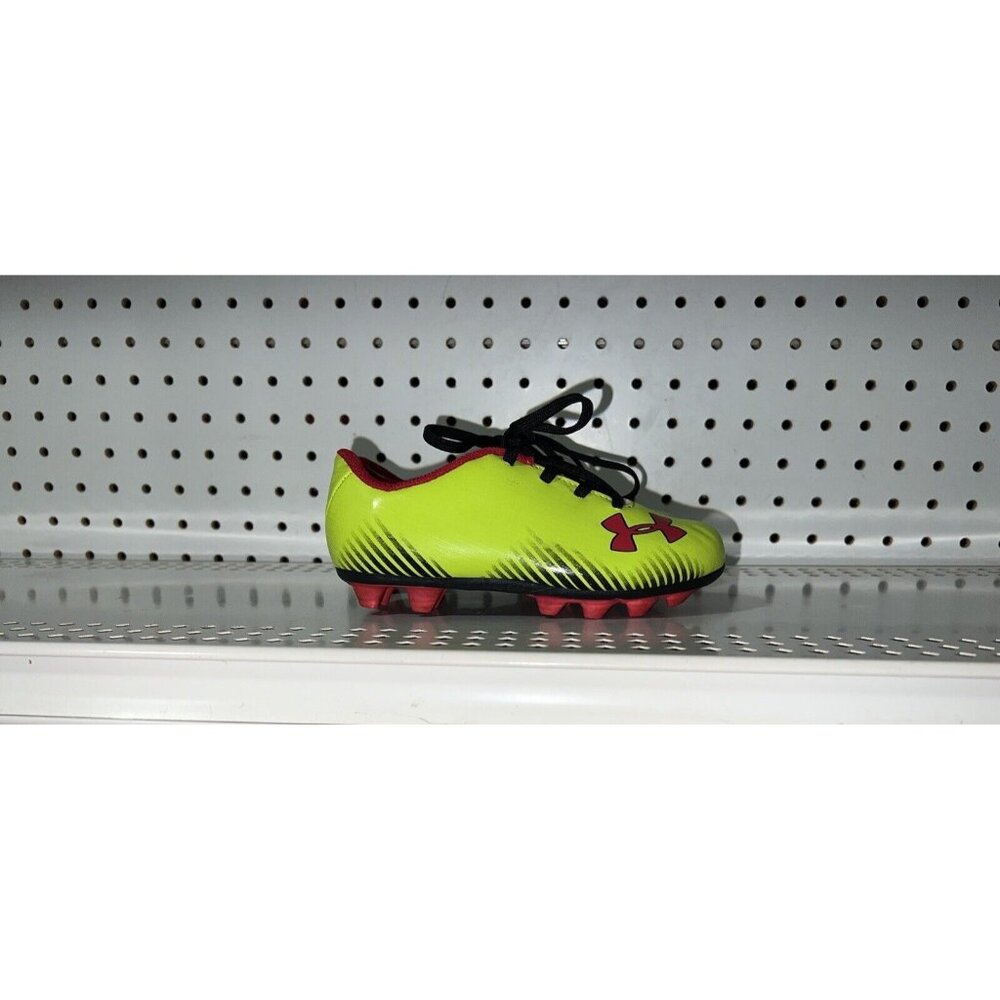 Under Armour Blur II Boys Youth Soccer Cleats Size 11K Neon Green Red Black